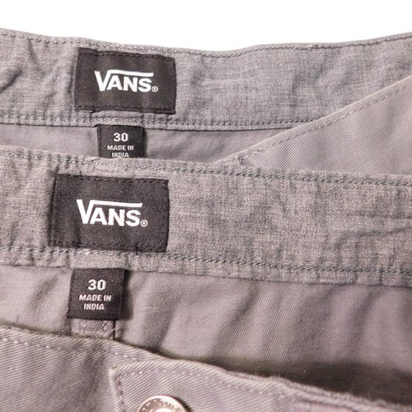 Vans "Cooper" Shorts" Off the Wall Men's Size 30 Lot of 3 Gray and Black NEW - Picture 8 of 8